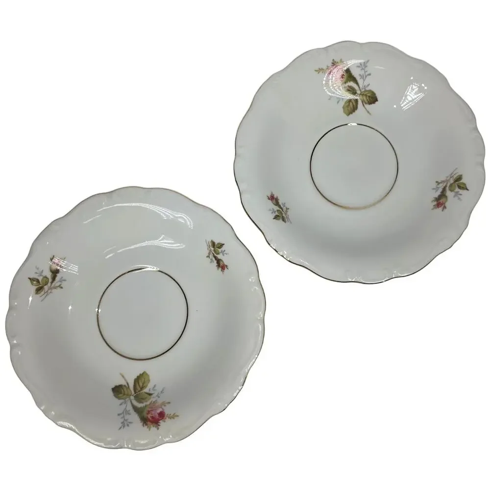 VINTAGE JOHANN HAVILAND BAVARIA GERMANY FLORAL PORCELAIN PLATE – GOLD TRIM – 6